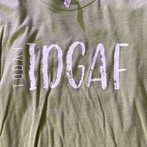 Bella Canvas Olive Tee with White Accents